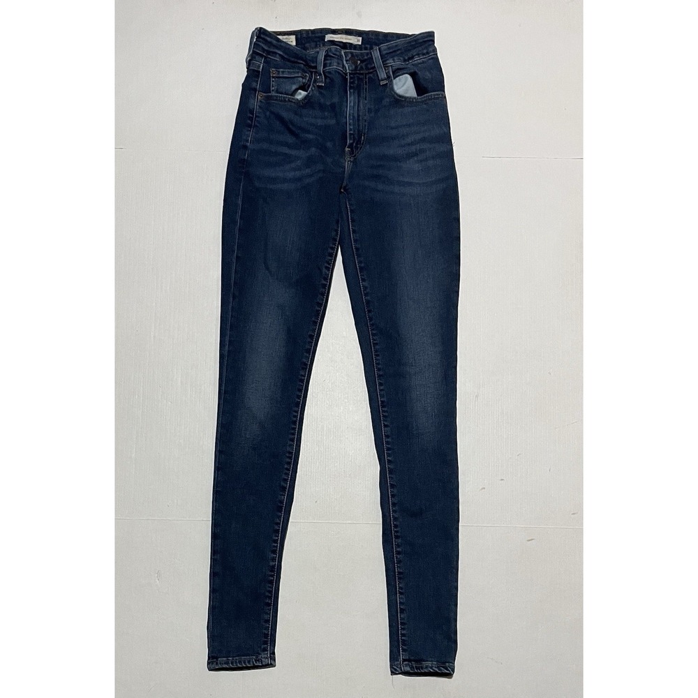 Levi's 721 Premium‎ Denim Blue High Rise Skinny Jeans Women's Size 26 X 31 Big E